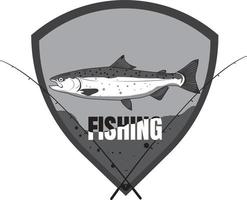logotipo symblos pesca vintage para pescador vetor