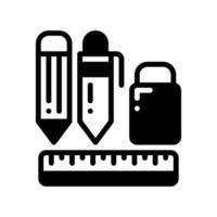ícone de estilo sólido de papelaria. ilustração vetorial para design gráfico, site, app vetor