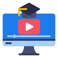 vetor de ícone de estudo de aprendizagem online