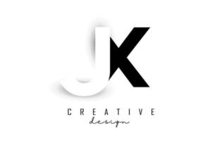logotipo de letras jx com design de espaço negativo. ilustração vetorial com tipografia geométrica. vetor