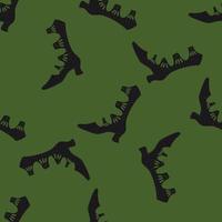 doodle padrão de elegância perfeita com silhuetas de botas pretas de acessórios femininos. fundo verde. impressão aleatória. vetor