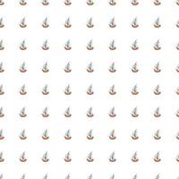 padrão sem costura isolado com impressão de pequenos elementos de navio sailbot. fundo branco. impressão de transporte simples. vetor