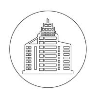 Ícone do edifício de escritórios vetor