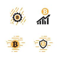 ilustração do logotipo bitcoin vetor