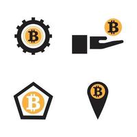 ilustração do logotipo bitcoin vetor