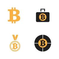 ilustração do logotipo bitcoin vetor