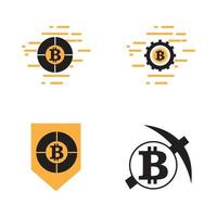 ilustração do logotipo bitcoin vetor