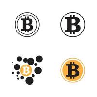 ilustração do logotipo bitcoin vetor