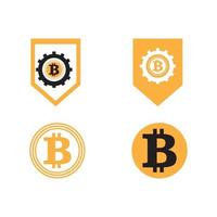 ilustração do logotipo bitcoin vetor