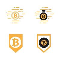 ilustração do logotipo bitcoin vetor