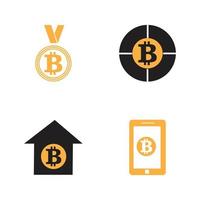 ilustração do logotipo bitcoin vetor