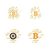 ilustração do logotipo bitcoin vetor