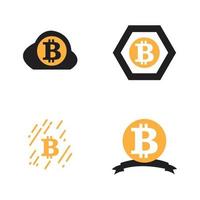 ilustração do logotipo bitcoin vetor