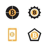 ilustração do logotipo bitcoin vetor