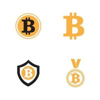 ilustração do logotipo bitcoin vetor