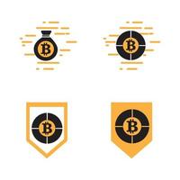 ilustração do logotipo bitcoin vetor