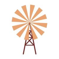 clip-art de moinho de vento com design de desenho animado vetor