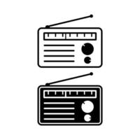 ilustração em vetor ícone de rádio. bom modelo para rádio ou design musical.