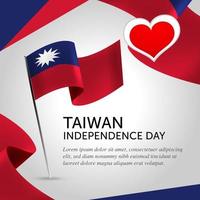 celebração do dia da independência de taiwan. banner, cartão de felicitações, design de folheto. design de modelo de pôster vetor