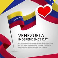 celebração do dia da independência venezuelana. banner, cartão de felicitações, design de folheto. design de modelo de pôster vetor