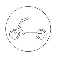 ícone de crianças de scooter vetor