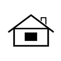 símbolo simples ícone em casa vetor