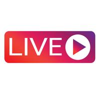 Live streaming on-line vector design de sinal