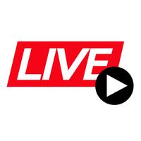 Live streaming on-line vector design de sinal