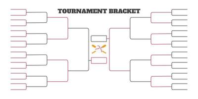 modelo de campeonato de suporte de torneio de 32 equipes ilustração vetorial de design de estilo simples vetor