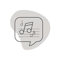 notas musicais, ícone de vetor de configurações de melodia para aplicativos de música e sites.