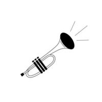 ícone de vetor de trombeta isolado no fundo branco.