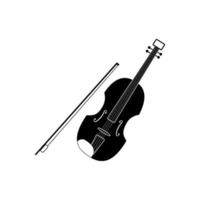 ícone de instrumento musical violino isolado no fundo branco. vetor