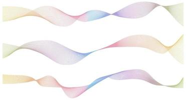 definir linhas de onda dinâmicas brilhantes. abstrato. modelo multicolorido de vetor para design.
