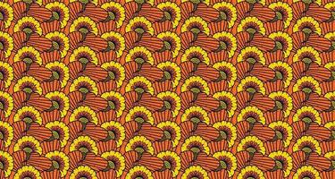 tecido abstrato étnico. sem costura padrão em vetor de motivos florais de kitenge de impressão de cera tribal, africano. ornament.design de arte geométrica asteca para tapete, papel de parede, roupas, embrulho, tecido, capa, vestido