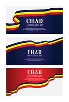 Feliz Dia da Independência do Chade. modelo, plano de fundo. ilustração vetorial vetor