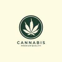 logotipo de cannabis linha arte ilustração vetorial design criativo natureza minimalista contorno monoline linear simples moderno vetor