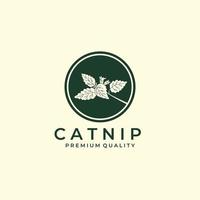 catnip logotipo linha arte ilustração vetorial design criativo natureza minimalista monoline contorno linear simples moderno vetor