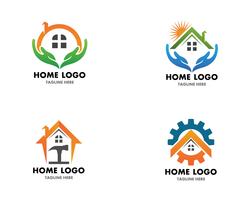 Modelo de vetor de logotipo de reparo em casa e símbolo