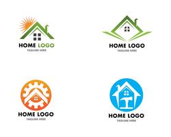 Modelo de vetor de logotipo de reparo em casa e símbolo
