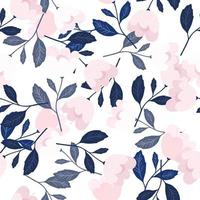padrão sem emenda de lindas flores azuis. textura botânica. lindo papel de parede floral. vetor