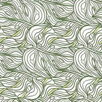 padrão criativo sem costura com verde contorno grande monstera deixa ornamento. impressão de folha de contorno abstrato. vetor