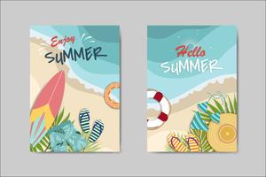 Cartão de letras lindo cartão de verão vetor