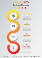 Modelo de gráfico de processo de cronograma de negócios infográfico. vetor