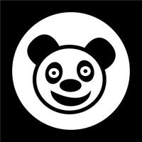 Panda bonito ícone vetor