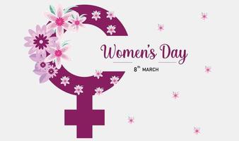 8 de março feliz dia internacional da mulher vetor