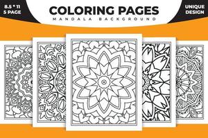 coleção de mandala indiana tradicional. padrão de mandala circular definido para páginas para colorir de crianças. doodle mandala em um fundo branco. pacote de padrão de mandala decorativa em estilo indiano. vetor