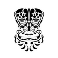 cara de totem. rosto em estilo polinésio ou maori. bom para estampas e camisetas. isolado. ilustração vetorial. vetor