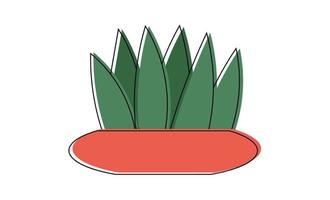 ícone de contorno de planta em vaso. sinal de estilo linear para conceito móvel e web design. símbolo, ilustração do logotipo. vetor