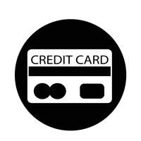 Ícone do cartão de crédito vetor