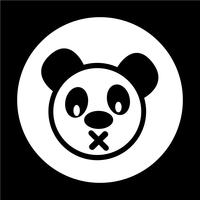 Panda bonito ícone vetor